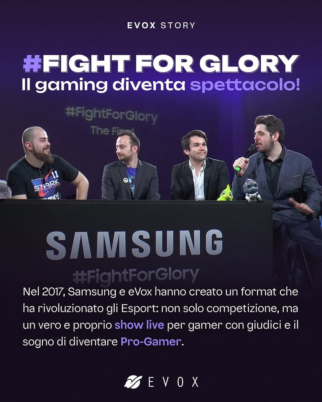 Fight for Glory: l’evento che ha fatto la storia di eVox 🎮
Nel 2017 abbiamo portato gli Esports in Case Study: Fight for Glory: l’evento che ha fatto la storia d...